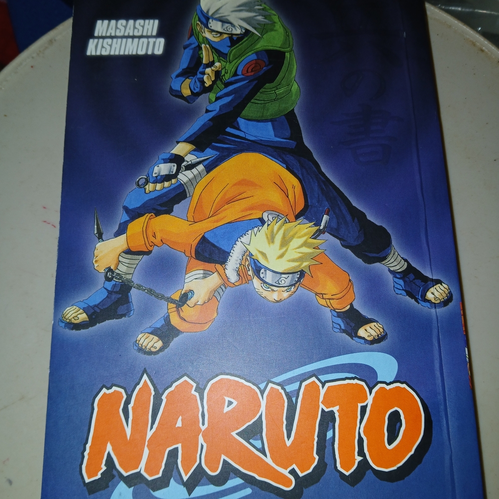 Naruto Manga Volume with Blue and Orange Cover